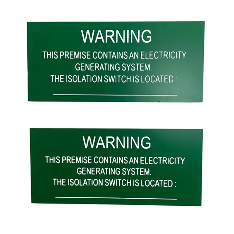 Warning Sign ABS Double Color Label